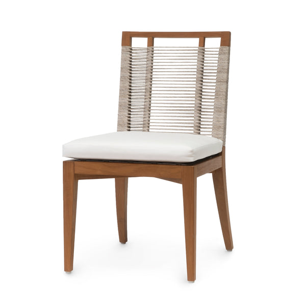 Palecek Furniture I/O SAILCLOTH SALT 64 / Motor Freight - Rate TBQ Palecek Amalfi Outdoor Teak Side Chair