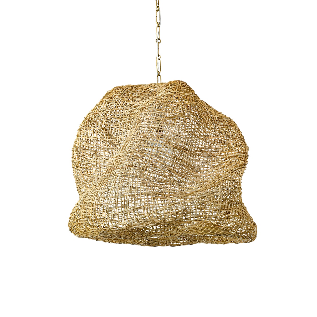 Palecek Lighting Default Title / Motor Freight - Rate TBQ Palecek Andorra Wicker Pendant, Large Natural