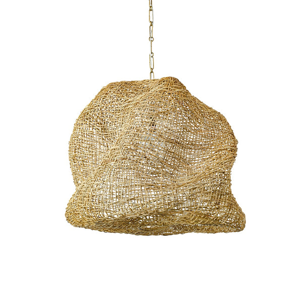Palecek Lighting Default Title / Motor Freight - Rate TBQ Palecek Andorra Wicker Pendant, Large Natural