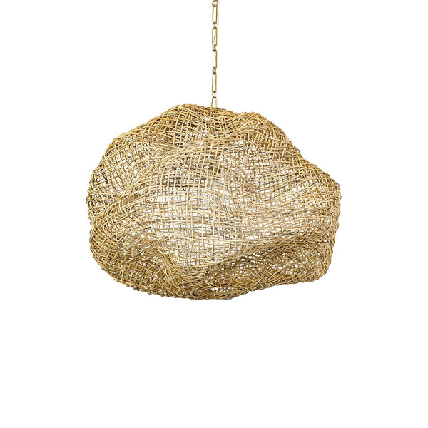Palecek Lighting Default Title / Motor Freight - Rate TBQ Palecek Andorra Wicker Pendant, Medium Natural