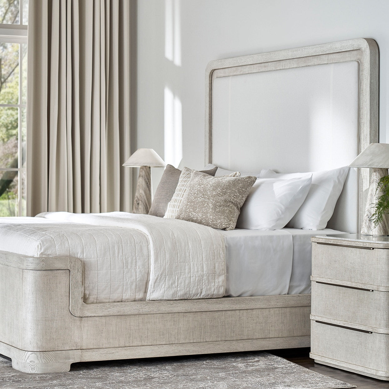 Palecek Furniture I/O BASKET WEAVE 4J / Motor Freight - Rate TBQ Palecek Argenta Bed, King