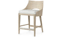 Palecek Furniture I/O BASKET WEAVE 4J / Motor Freight - Rate TBQ Palecek Avalon 24" Counter Stool, Cerused White