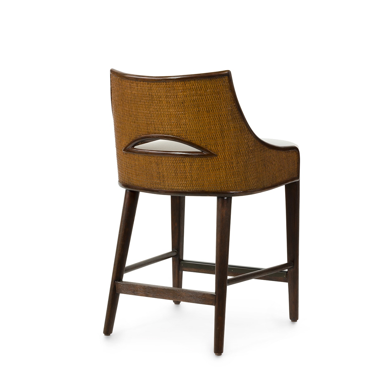 Palecek Furniture I/O BASKET WEAVE 4J / Motor Freight - Rate TBQ Palecek Avalon 24" Counter Stool, Dark Walnut