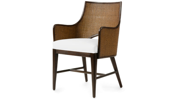 Palecek Furniture I/O BASKET WEAVE 4J / Motor Freight - Rate TBQ Palecek Avalon Arm Chair, Dark Walnut
