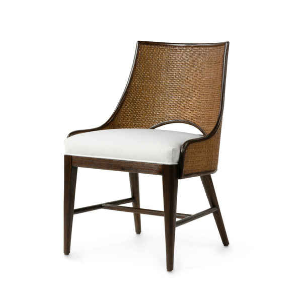 Palecek Furniture I/O BASKET WEAVE 4J / Motor Freight - Rate TBQ Palecek Avalon Side Chair, Dark Walnut