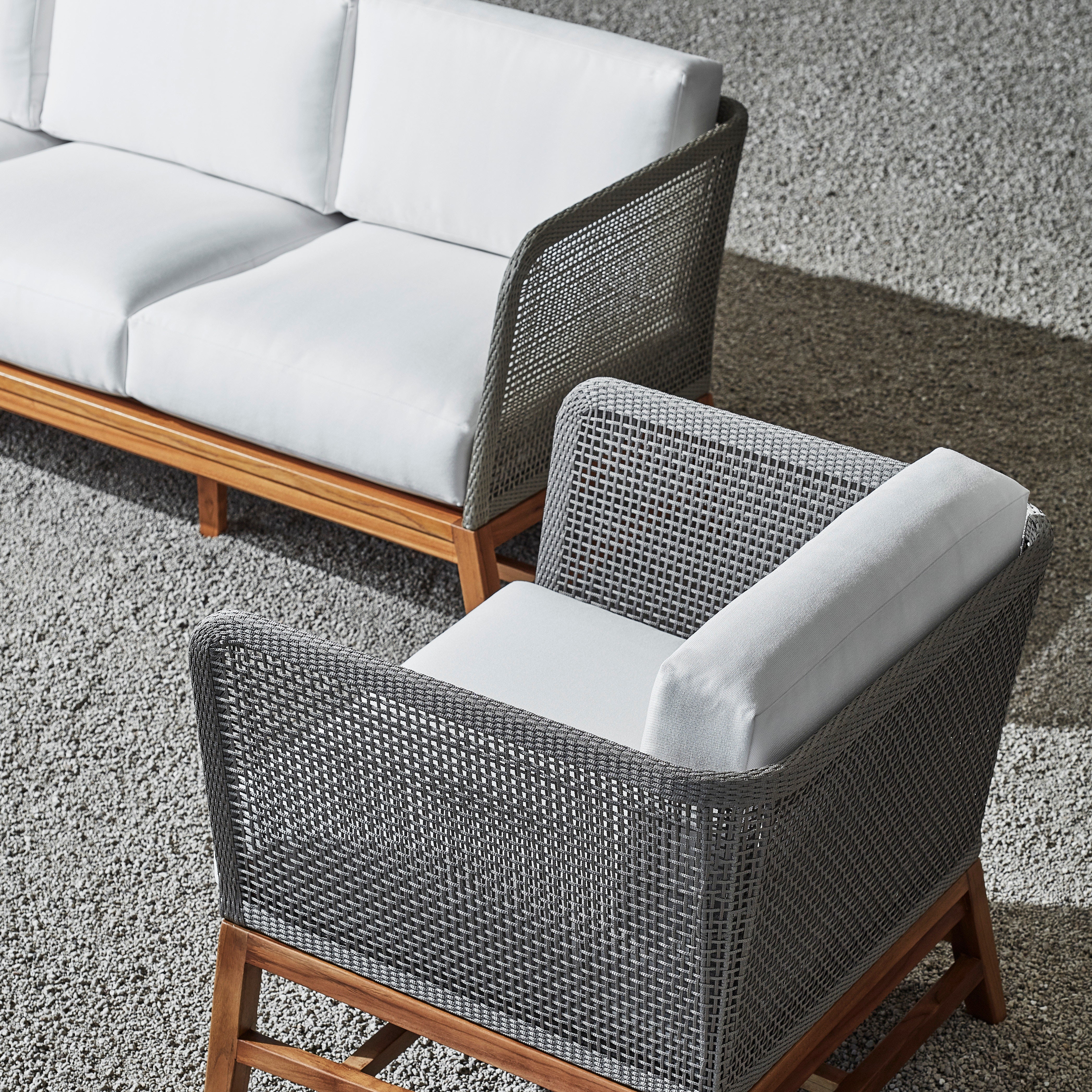 Palecek Furniture I/O SAILCLOTH SALT 64 / Motor Freight - Rate TBQ Palecek Avila Outdoor Sofa
