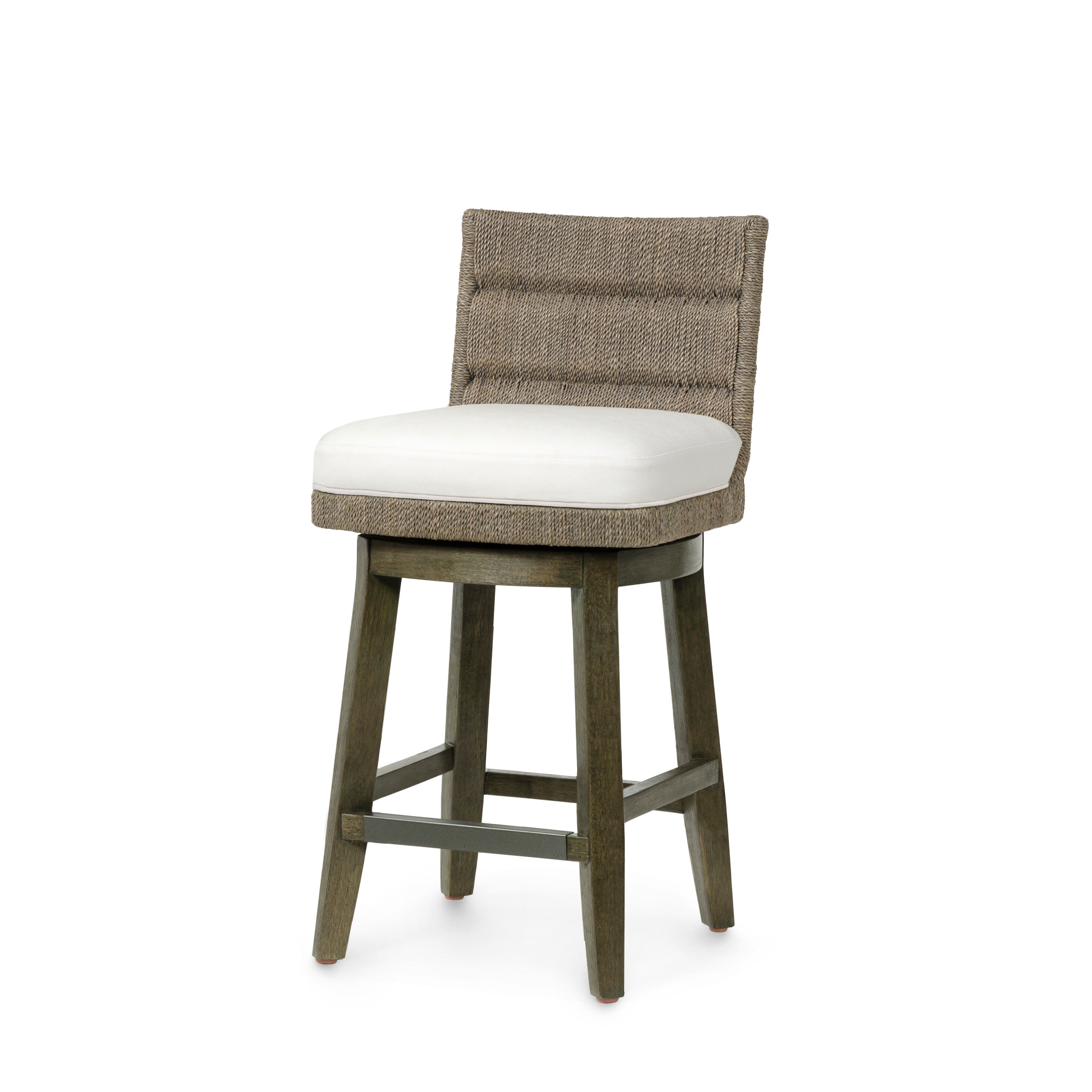 Palecek Furniture I/O SAILCLOTH SALT 64 Palecek Bartley 24" Swivel Counter Stool