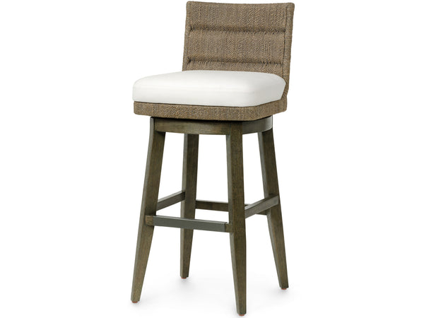 Palecek Furniture I/O SAILCLOTH SALT 64 / Motor Freight - Rate TBQ Palecek Bartley 30" Swivel Barstool
