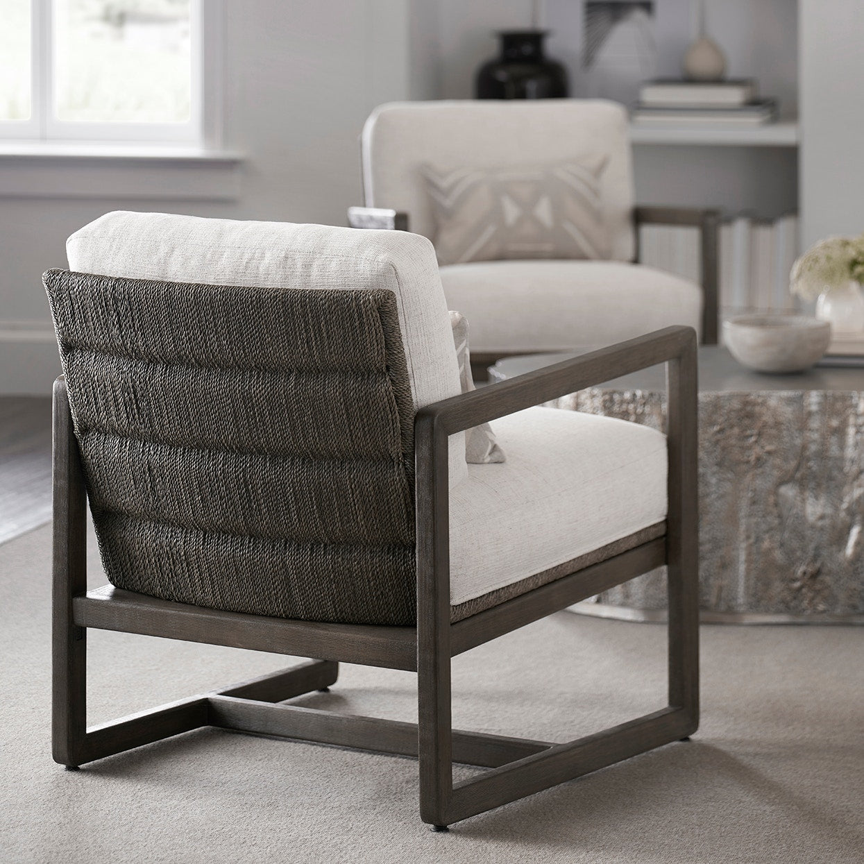 Palecek Furniture I/O SAILCLOTH SALT 64 / Motor Freight - Rate TBQ Palecek Bartley Lounge Chair