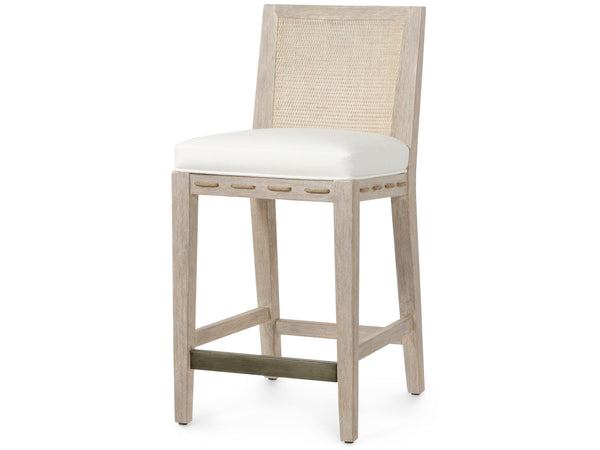 Palecek Furniture I/O SAILCLOTH SALT 64 Palecek Brentwood 24" Counter Stool