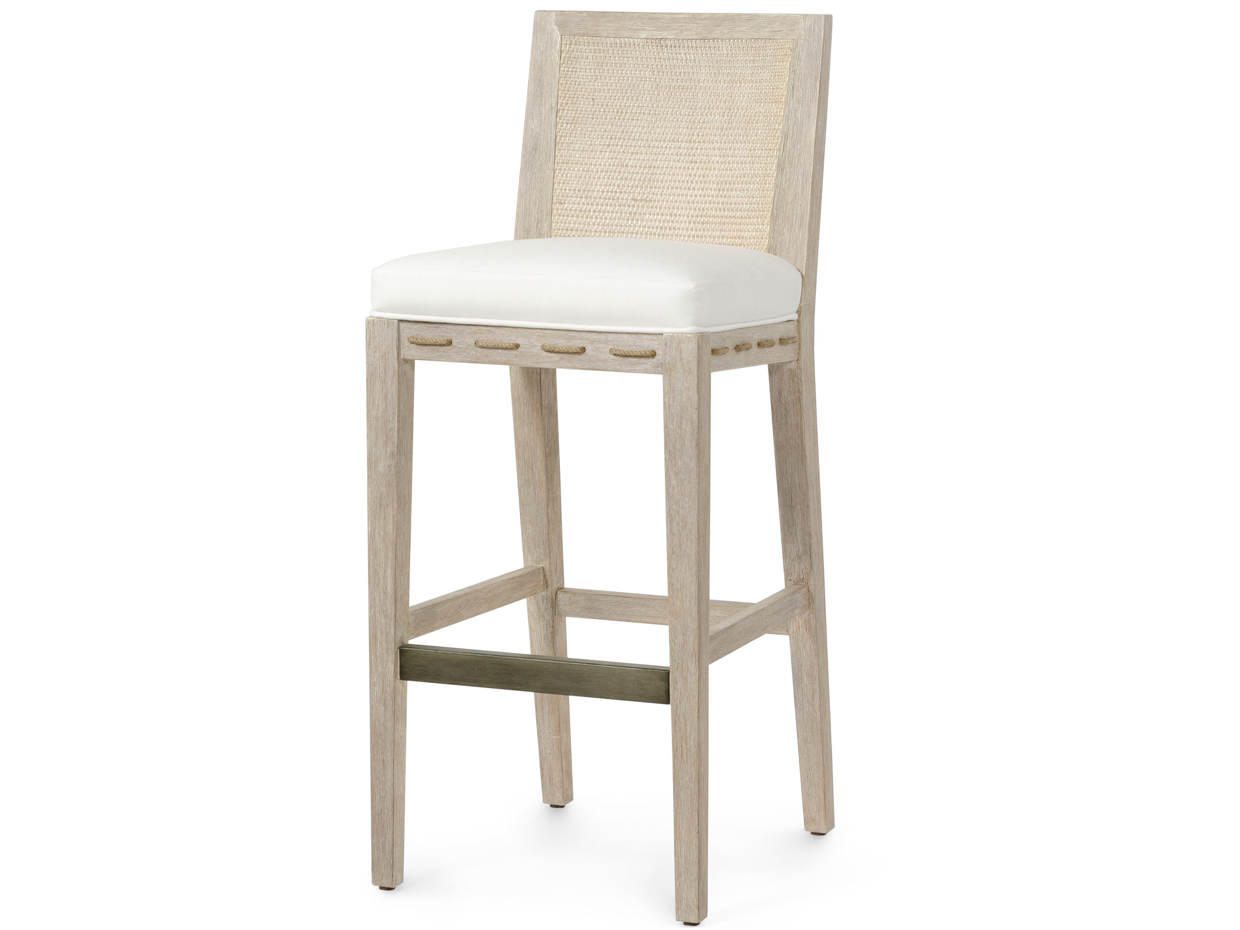 Palecek Furniture I/O SAILCLOTH SALT 64 / Motor Freight - Rate TBQ Palecek Brentwood 30" Barstool
