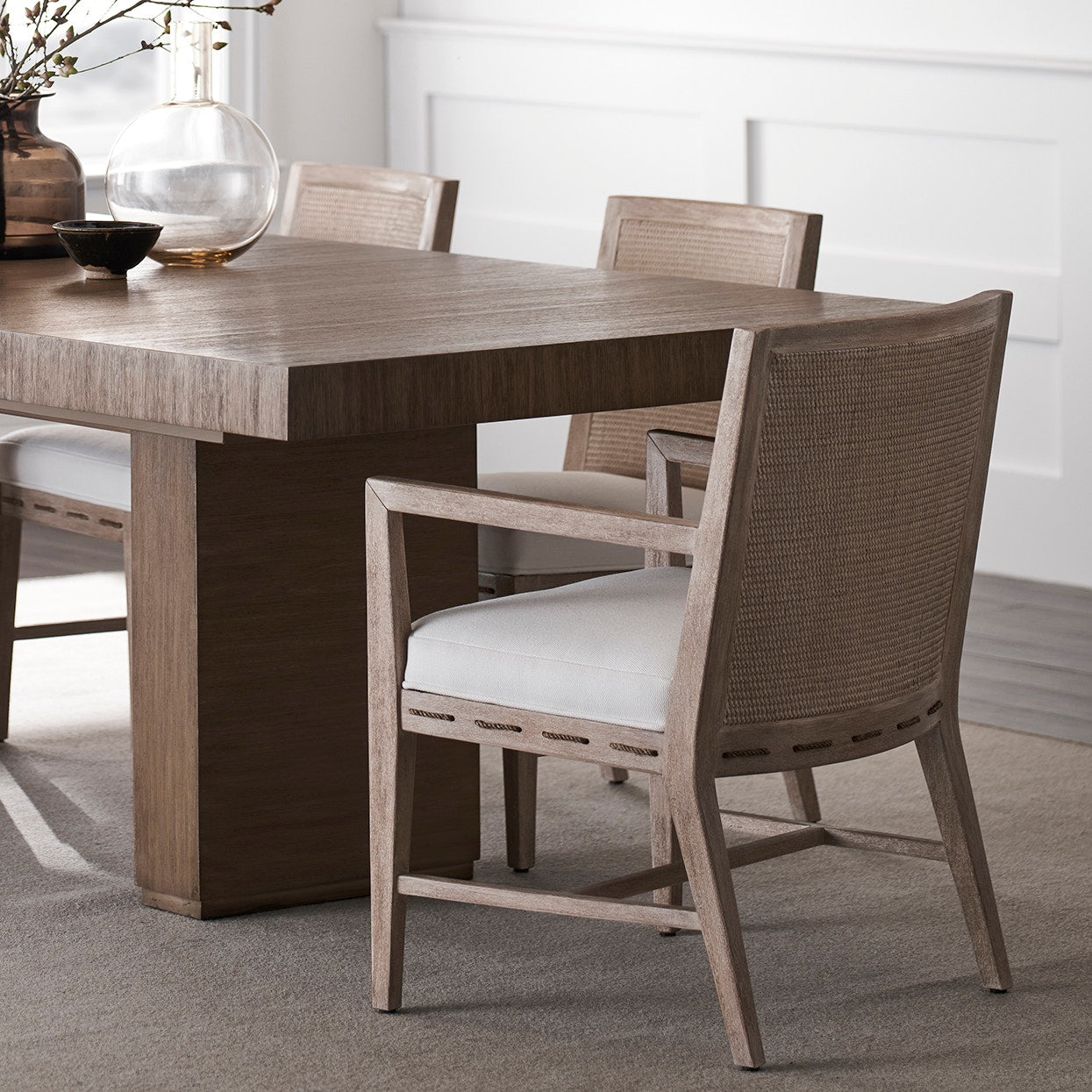Palecek Furniture I/O SAILCLOTH SALT 64 / Motor Freight - Rate TBQ Palecek Brentwood Arm Chair
