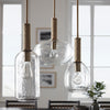 Palecek Lighting Palecek Bronson Glass Pendant, Brass