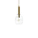 Palecek Lighting Palecek Bronson Glass Pendant, Brass