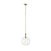 Palecek Lighting Palecek Bronson Glass Pendant Large Globe, Brass