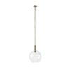 Palecek Lighting Palecek Bronson Glass Pendant Large Globe, Brass