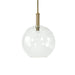 Palecek Lighting Palecek Bronson Glass Pendant Large Globe, Brass