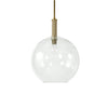 Palecek Lighting Palecek Bronson Glass Pendant Large Globe, Brass