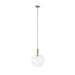 Palecek Lighting Palecek Bronson Glass Pendant Large Globe, Brass