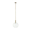Palecek Lighting Palecek Bronson Glass Pendant Large Globe, Brass