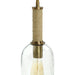 Palecek Lighting Palecek Bronson Glass Pendant Long, Brass