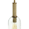 Palecek Lighting Palecek Bronson Glass Pendant Long, Brass