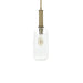 Palecek Lighting Palecek Bronson Glass Pendant Long, Brass