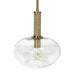 Palecek Lighting Palecek Bronson Glass Pendant Wide, Brass