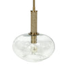 Palecek Lighting Palecek Bronson Glass Pendant Wide, Brass