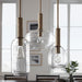Palecek Lighting Palecek Bronson Glass Pendant Wide, Brass