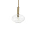 Palecek Lighting Palecek Bronson Glass Pendant Wide, Brass
