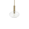 Palecek Lighting Palecek Bronson Glass Pendant Wide, Brass
