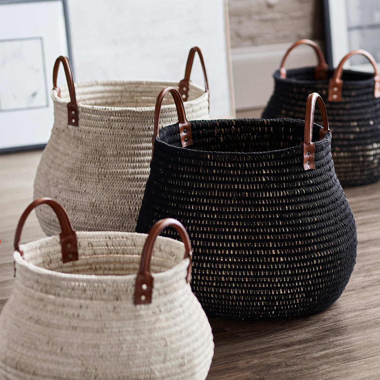 Palecek Home Decor Palecek Cairo Basket White Large