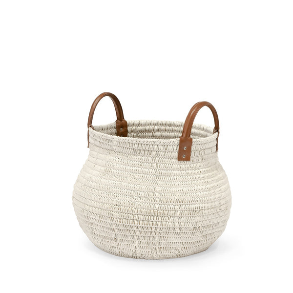Palecek Home Decor Palecek Cairo Basket White Small