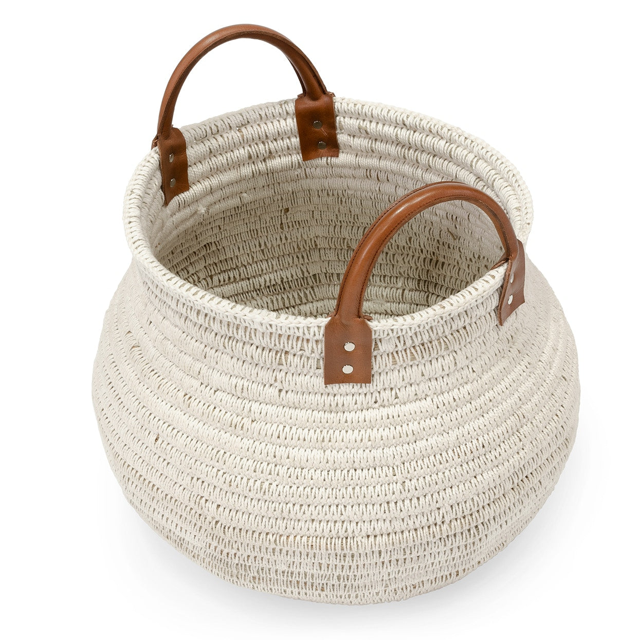 Palecek Home Decor Palecek Cairo Basket White Small