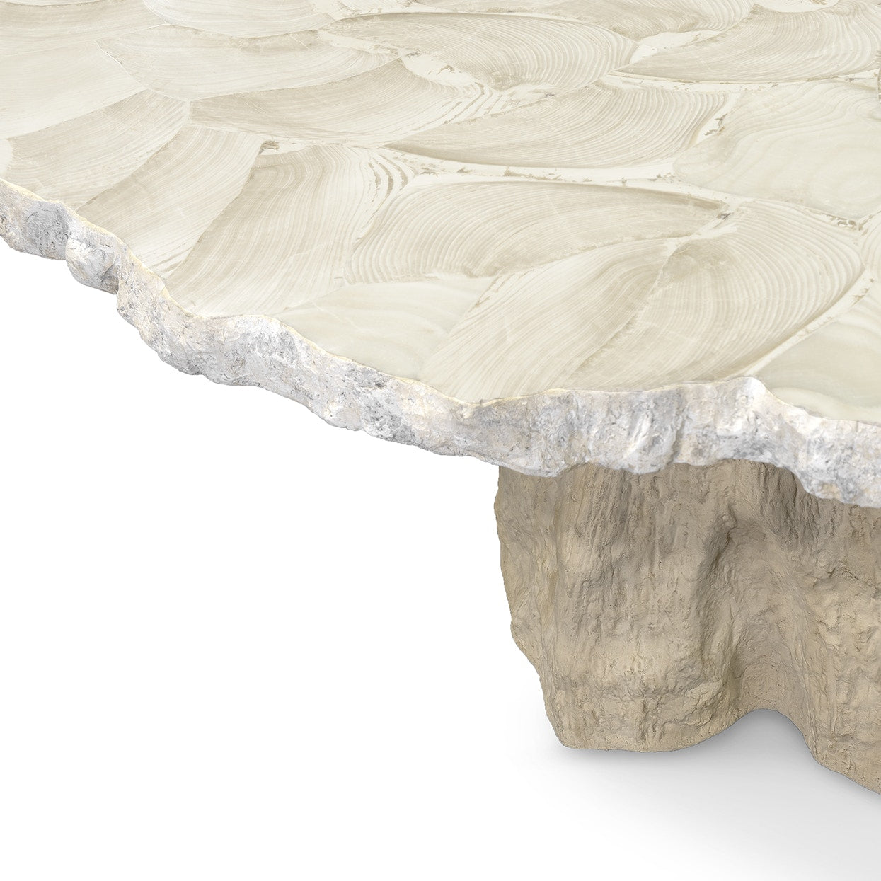 Palecek Furniture Default Title / Motor Freight - Rate TBQ Palecek Camilla Fossilized Clam Dining Table, Round