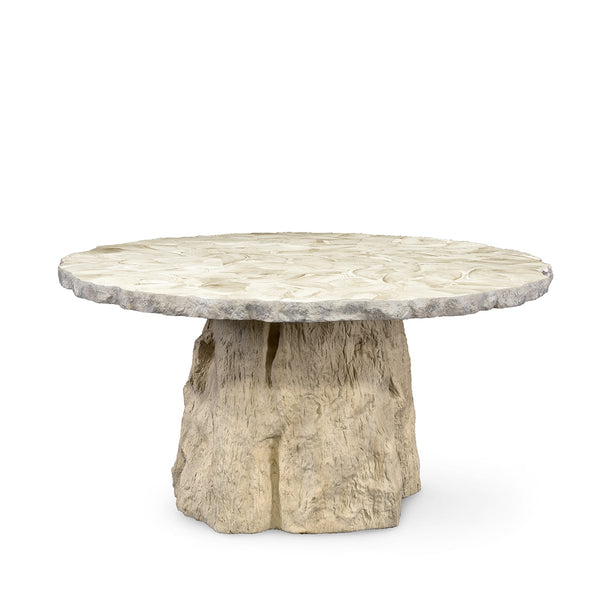 Palecek Furniture Default Title / Motor Freight - Rate TBQ Palecek Camilla Fossilized Clam Dining Table, Round