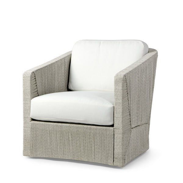 Palecek Furniture I/O BASKET WEAVE 4J / Motor Freight - Rate TBQ Palecek Carmine Outdoor Swivel Lounge Chair, Light Fog
