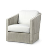 Palecek Furniture I/O BASKET WEAVE 4J / Motor Freight - Rate TBQ Palecek Carmine Outdoor Swivel Lounge Chair, Light Fog