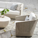 Palecek Furniture I/O BASKET WEAVE 4J / Motor Freight - Rate TBQ Palecek Carmine Outdoor Swivel Lounge Chair, Light Fog