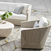 Palecek Furniture I/O BASKET WEAVE 4J / Motor Freight - Rate TBQ Palecek Carmine Outdoor Swivel Lounge Chair, Light Fog