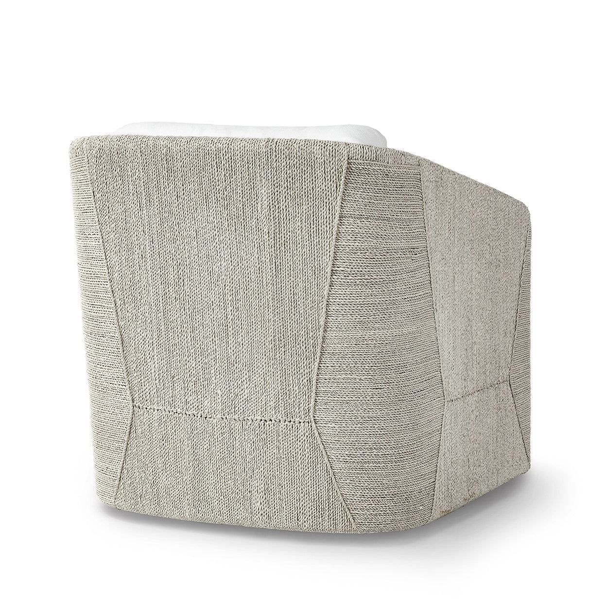 Palecek Furniture I/O BASKET WEAVE 4J / Motor Freight - Rate TBQ Palecek Carmine Swivel Lounge Chair, Fog White