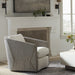 Palecek Furniture I/O BASKET WEAVE 4J / Motor Freight - Rate TBQ Palecek Carmine Swivel Lounge Chair, Fog White