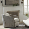 Palecek Furniture I/O BASKET WEAVE 4J / Motor Freight - Rate TBQ Palecek Carmine Swivel Lounge Chair, Fog White