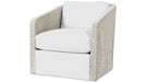 Palecek Furniture I/O BASKET WEAVE 4J / Motor Freight - Rate TBQ Palecek Carmine Swivel Lounge Chair, Fog White