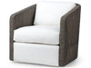 Palecek Furniture I/O TEXTURED SNOW 4T / Motor Freight - Rate TBQ Palecek Carmine Swivel Lounge Chair, Mocha Wash