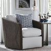 Palecek Furniture I/O TEXTURED SNOW 4T / Motor Freight - Rate TBQ Palecek Carmine Swivel Lounge Chair, Mocha Wash