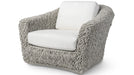 Palecek Furniture I/O BASKET WEAVE 4J / Motor Freight - Rate TBQ Palecek Carter Outdoor Swivel Lounge Chair, Grey