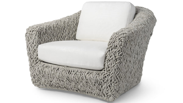Palecek Furniture I/O BASKET WEAVE 4J / Motor Freight - Rate TBQ Palecek Carter Outdoor Swivel Lounge Chair, Grey