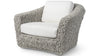 Palecek Furniture I/O BASKET WEAVE 4J / Motor Freight - Rate TBQ Palecek Carter Outdoor Swivel Lounge Chair, Grey